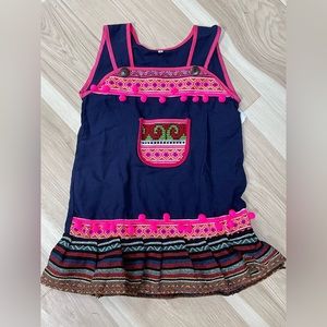 Thai Indigo Toddler Dress Size 4 (fits like 3-4)